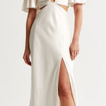 Abercrombie & Fitch Angel Sleeve Abercrombie O-Ring Maxi Dress Cut-Out Photo 0
