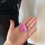 J.R. Nites by Caliendo Vintage 90’s Solid Black Beaded & Sequin Floral Accent Sheath Dress Photo 4