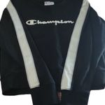 Champion  Black Cropped Sweatshirt Size Small GUC #6737 Photo 0