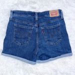 Levi's Women’s Mid-Rise Mid Length Blue Denim Jean Shorts 28 Photo 3