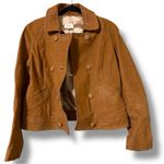 Fossil  large 100% lamb leather button up jacket bohemian casual coat preloved Photo 0