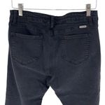 KanCan Women's Cropped Skinny Jeans Mid Rise Shark Bite Fringe Hem Black Size 31 Photo 5