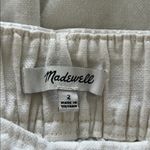 Madewell Cotton-Linen Pleated Wide-Leg Pants White Lighthouse Size 2 Photo 5
