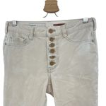 Anthropologie Pilcro High-Rise Skinny Corduroy Pants Creme Ivory Size 28 Photo 3