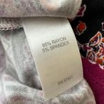 J. Jill Seamed Knit Floral Border Ultra Soft Flowy Long Maxi Pocket Dress Size S Black Photo 6