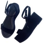 Kendall + Kylie  Womens Suede Open Toe Platform Sandals Heels, Black 7.5 Photo 6