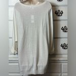 New York & Company Lightweight Sweater‎ White Size XL Photo 6