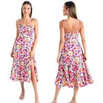 Showpo Dress Women 8 Pink Packed Floral Print Monaco‎ Midi Boho Cottagecore Photo 1