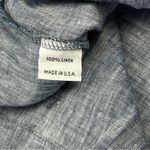 Bryn Walker Blue 100% Linen Button Front Top Womens Size XS Sleeveless Coastal Photo 3