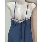 ASTR  the‎ LABEL Halter Neck Satin Ruched Waist Maxi Dress Steel Blue SMALL NWT Photo 9