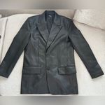 ZARA Oversized Black faux leather Coat Photo 0