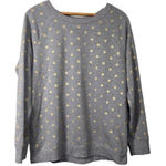 Old Navy Old Navy Crew Neck Gray & Gold Polka Dot Long Sleeve Sweatshirt Womens Size M Photo 0