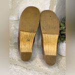Jeffrey Campbell Jeffery Campbell “Woodies” cognac leather wooden clogs sz 9/41 Photo 4