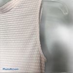 Divided H&M Pastel Pink Heart Embroidered Sleeveless Mock Neck Small Crop Top Photo 3