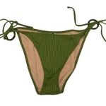 J.Crew NWT Rings String Cheeky Curved Bikini Swim Bottom XL Olive Green #3175 Photo 7