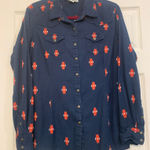 Ariat Women’s Navy Long Sleeve Western Button Up XL Shirt. 2771 Photo 0