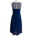 Aidan Mattox Aidan Mattox Crepe & Mesh Dress. PARTY GOWN BLUE Size 4 USA TINY FLAW ON LACE Photo 3