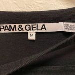 Pam & Gela Black Mock Choker Cold Shoulder Top Photo 5