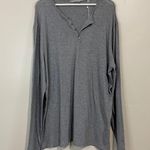 Vince Women’s Long Sleeve Oversized Quarter Button Up Tee Grey Size XXL NWT Photo 0