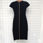 Felicity & Coco Velvet Gold Zipper Dress Size XL Blue Photo 2