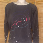 Peloton  x Chaser paint splatter pullover sweatshirt top shirt woman’s Medium Photo 0