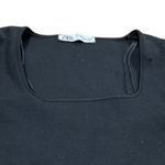 ZARA  Black Long Sleeve crop‎ top tight fitting M Photo 3