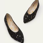 Boden Catriona Ballerina Flats Black Suede and Gold Polka Dots sz 8 Photo 4