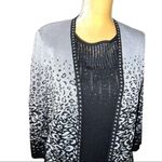 Alfred Dunner  gorgeous black and silver 2 piece top! Photo 3