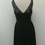 AQUA  Black Dress with Lace Bodice Size M Photo 7