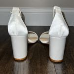 Lulus NWOT Arylee White Satin Ankle Strap Heels Photo 5
