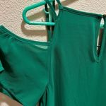 Maurice's Maurice’s ruffled off the shoulder shift dress green‎ size XS Photo 7