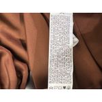 Forever 21  Women's Small Bronze Brown Long Sleeve Button Down Satin Shirt Top Photo 5