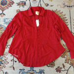 Anthropologie  Maeve Red & White Polka Dot Blouse Maltida Top NWT Size Medium Photo 0