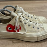 Converse  x Comme Des Garcons PLAY Cream Low Top Sneakers Size 5 Men’s/Women’s 7 Photo 0