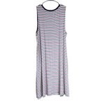 Time and Tru 3X XXXL Red Blue Stripe Tshirt Swing Midi Dress Pockets Patriotic Size undefined Photo 1