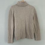 Cream Beige Turtleneck Sweater Neutral Casual Winter Holiday Large Tan Photo 2