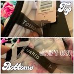 Torrid  Rose Chevron Flounce Bikini Swimsuit SET 1X 14 16 Photo 5