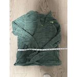 The North Face  Green Textured Quarter Zip Pullover Fleece Jacket L/G Photo 2