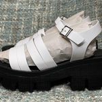 Chinese Laundry Low Down Leather Platform Sandals in White Photo 2