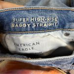 American Eagle  Super High-Rise Baggy Straight Rhinestone Jeans Size 6 Photo 6