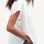 Madewell Cap-Sleeve A-Line Top -Eyelet White Business Casual XS Basic Neutral Photo 2