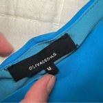 Olivaceous Blue Spaghetti Strap V Neck Low Back Blouse Size Medium Photo 12