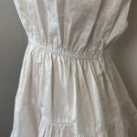 Karina Grimaldi White ruffled neck tiered skirt mini Dress Sz S Photo 3