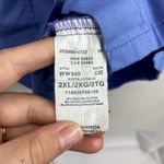 Cherokee  women's blue snap button long sleeve three pocket Crewcut scrub top XXL Photo 6