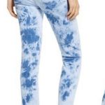 Paige Hoxton Slim Crop Raw Hem Jeans Size 27 Tie Dye blue & white NEW Photo 2