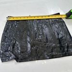 ZARA NWT Trafaluc Mini Skirt Faux Leather Women M Black Shine Back Zipper Photo 4