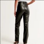Abercrombie & Fitch  90’s Straight Ultra High Rise Black Leather Pants 26 Short Photo 1