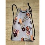 Triangl‎ Neoprene Swim Bag Floral Drawstring Gray Photo 1