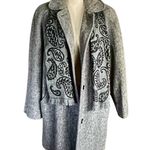 Vintage Winter Time By Herman Kay Scarf Wool Coat. SZ 14 Gray Photo 1