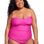 Kona Sol  Tummy Control Twist Front One Piece Bathing Suit Photo 0